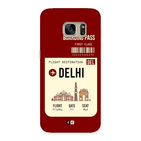Delhi Boarding Pass Back Case for Galaxy S7