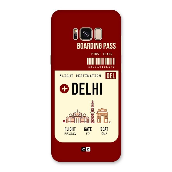 Delhi Boarding Pass Back Case for Galaxy S8 Plus