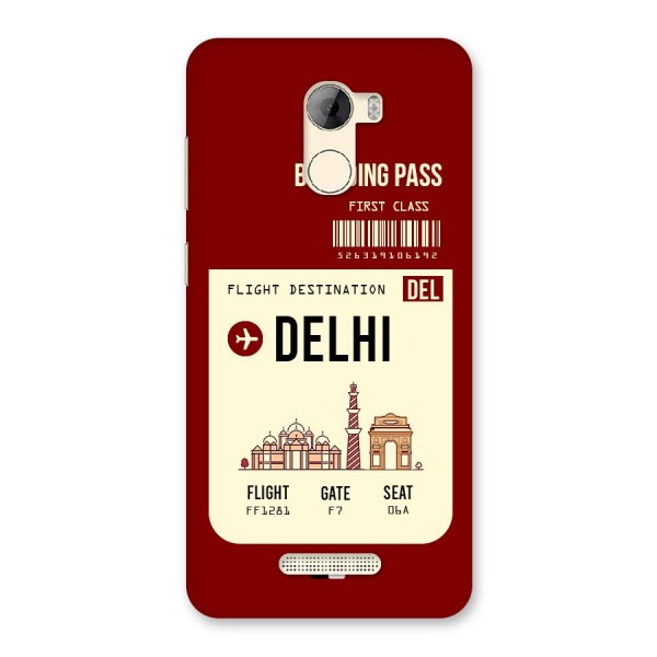 Delhi Boarding Pass Back Case for Gionee A1 LIte