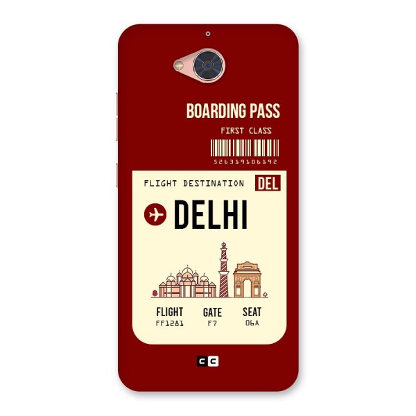 Delhi Boarding Pass Back Case for Gionee S6 Pro