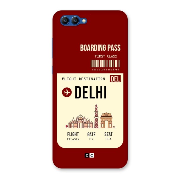 Delhi Boarding Pass Back Case for Honor View 10