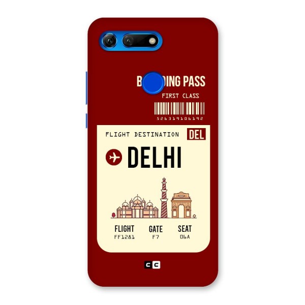 Delhi Boarding Pass Back Case for Honor View 20