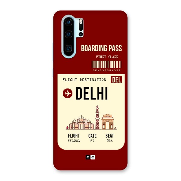 Delhi Boarding Pass Back Case for Huawei P30 Pro