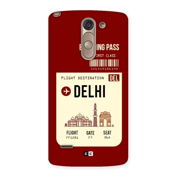 Delhi Boarding Pass Back Case for LG G3 Stylus