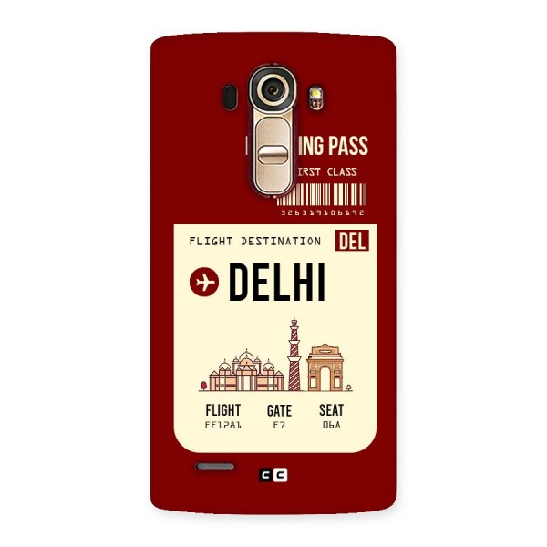 Delhi Boarding Pass Back Case for LG G4