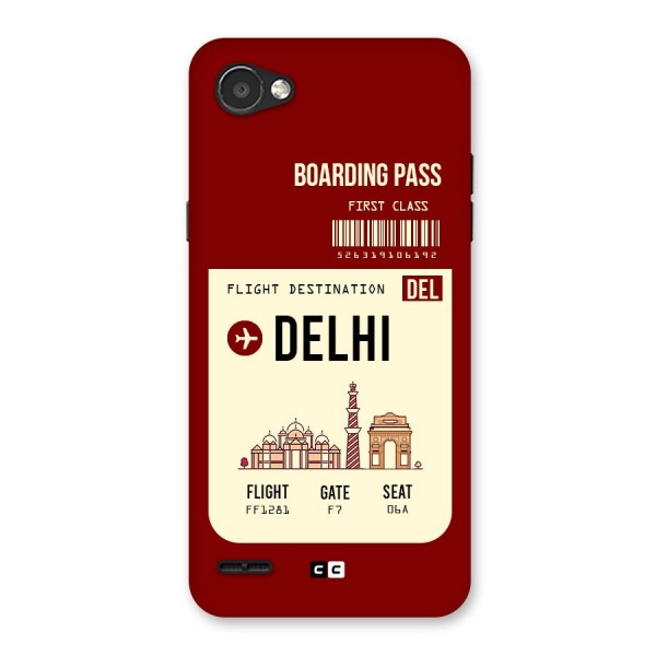 Delhi Boarding Pass Back Case for LG Q6
