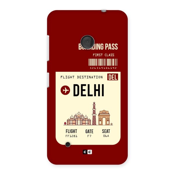 Delhi Boarding Pass Back Case for Lumia 530