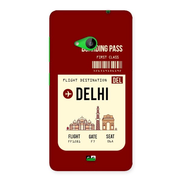 Delhi Boarding Pass Back Case for Lumia 535