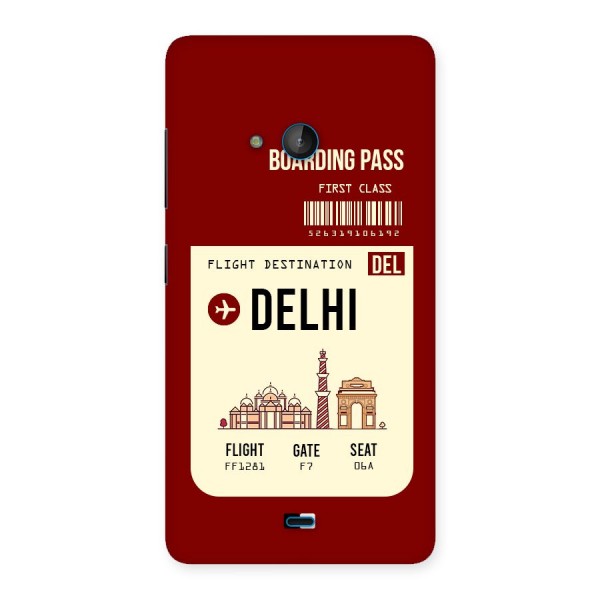 Delhi Boarding Pass Back Case for Lumia 540