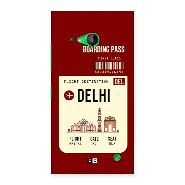 Delhi Boarding Pass Back Case for Lumia 730