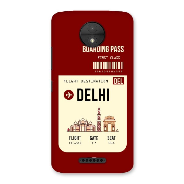 Delhi Boarding Pass Back Case for Moto C