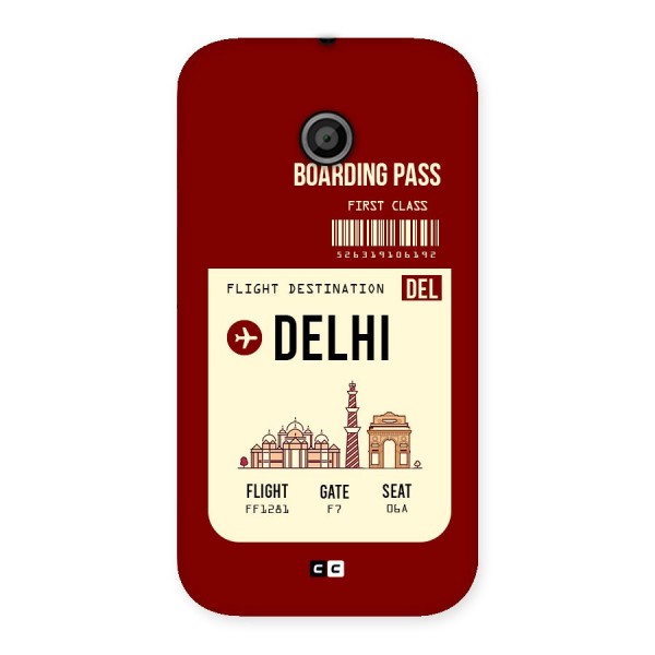 Delhi Boarding Pass Back Case for Moto E