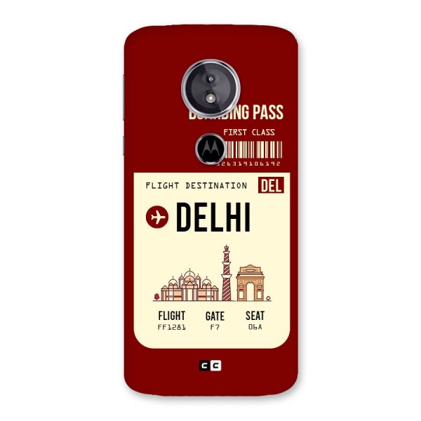 Delhi Boarding Pass Back Case for Moto E5