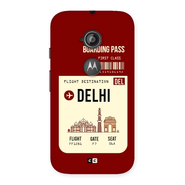 Delhi Boarding Pass Back Case for Moto E 2nd Gen