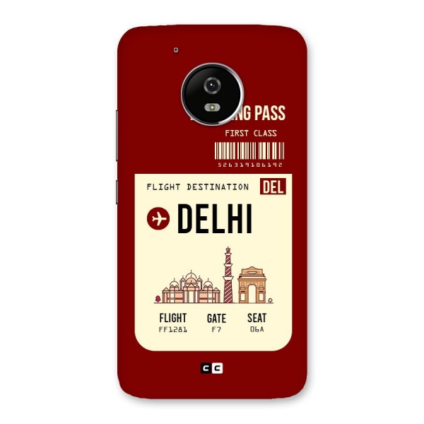 Delhi Boarding Pass Back Case for Moto G5