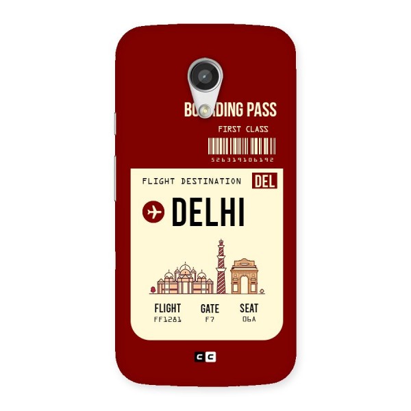 Delhi Boarding Pass Back Case for Moto G 2nd Gen
