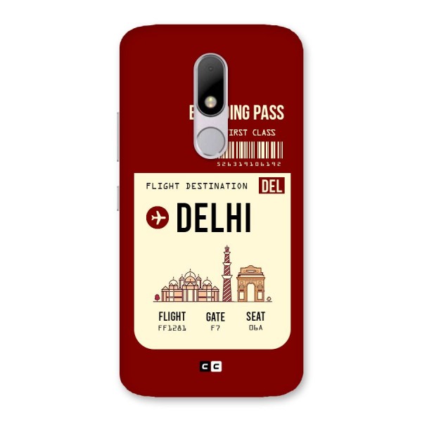 Delhi Boarding Pass Back Case for Moto M