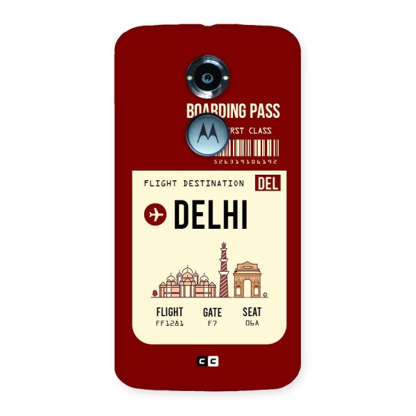 Delhi Boarding Pass Back Case for Moto X 2nd Gen