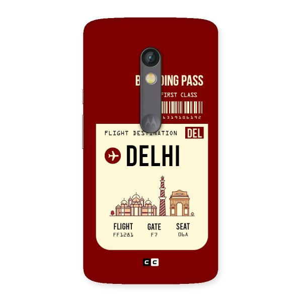 Delhi Boarding Pass Back Case for Moto X Play