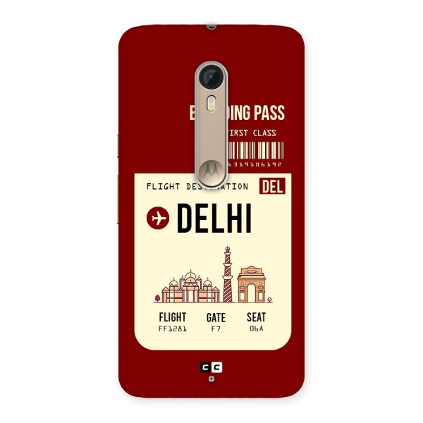 Delhi Boarding Pass Back Case for Motorola Moto X Style