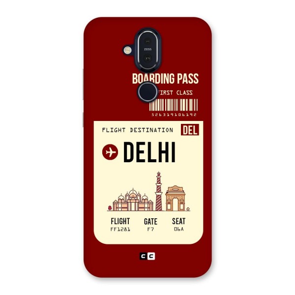 Delhi Boarding Pass Back Case for Nokia 8.1