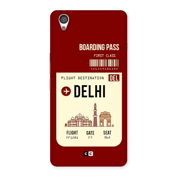 Delhi Boarding Pass Back Case for OnePlus X