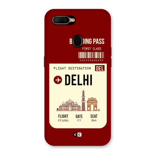 Delhi Boarding Pass Back Case for Oppo A5s