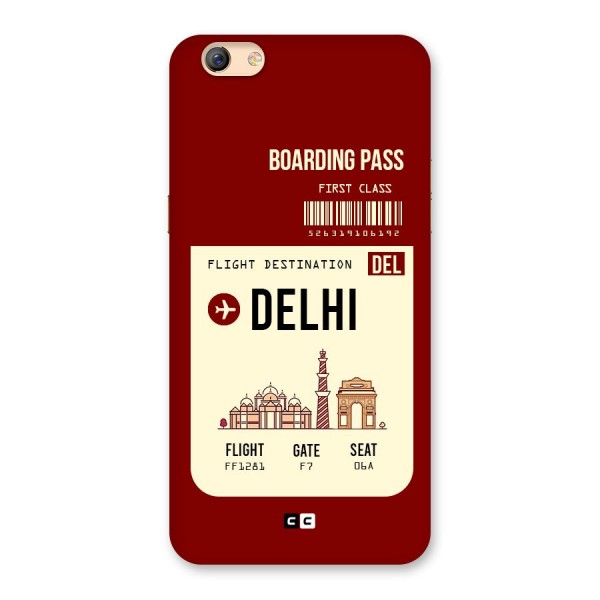 Delhi Boarding Pass Back Case for Oppo F3 Plus