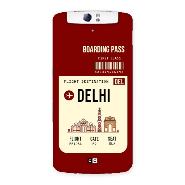 Delhi Boarding Pass Back Case for Oppo N1