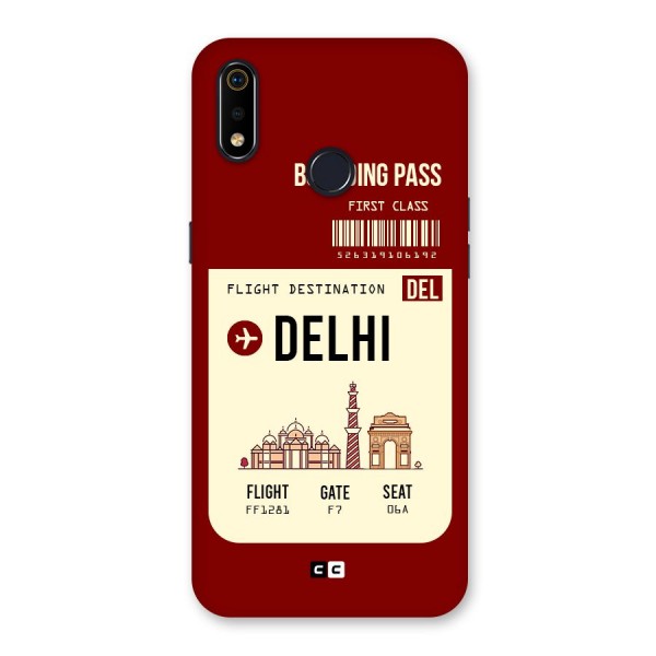 Delhi Boarding Pass Back Case for Realme 3i