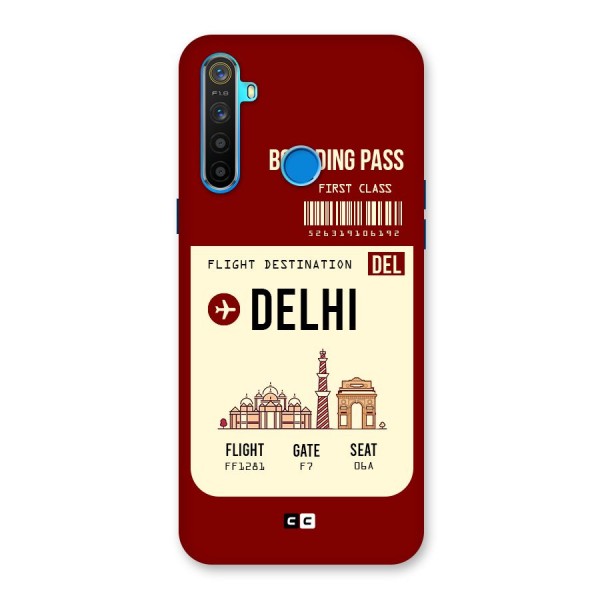 Delhi Boarding Pass Back Case for Realme 5