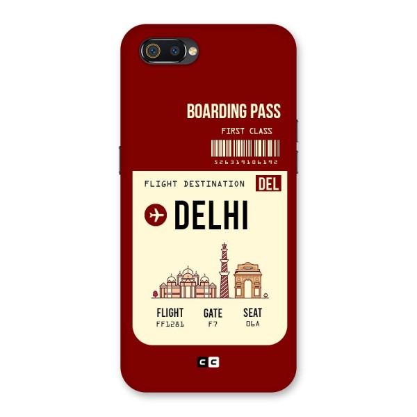 Delhi Boarding Pass Back Case for Realme C2