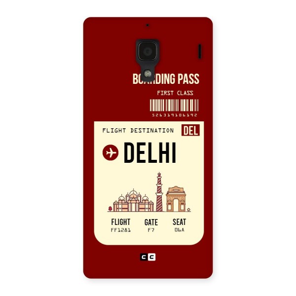 Delhi Boarding Pass Back Case for Redmi 1S