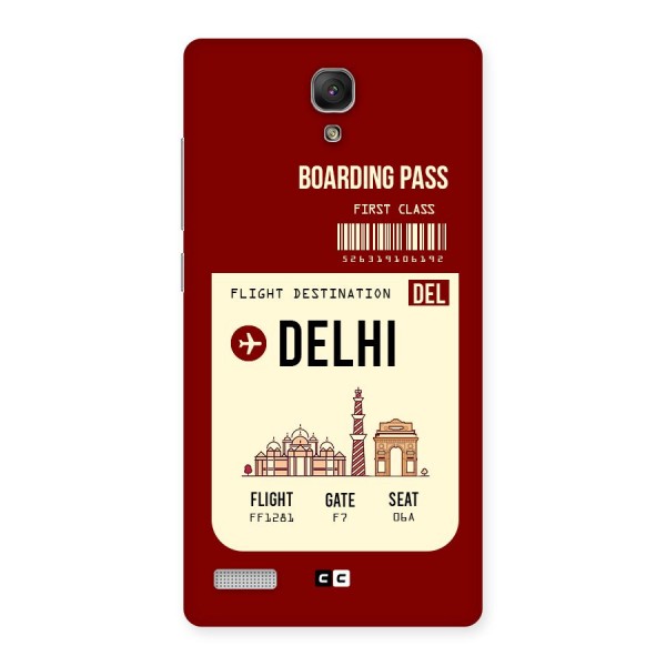 Delhi Boarding Pass Back Case for Redmi Note Prime
