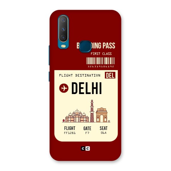 Delhi Boarding Pass Back Case for Vivo Y17