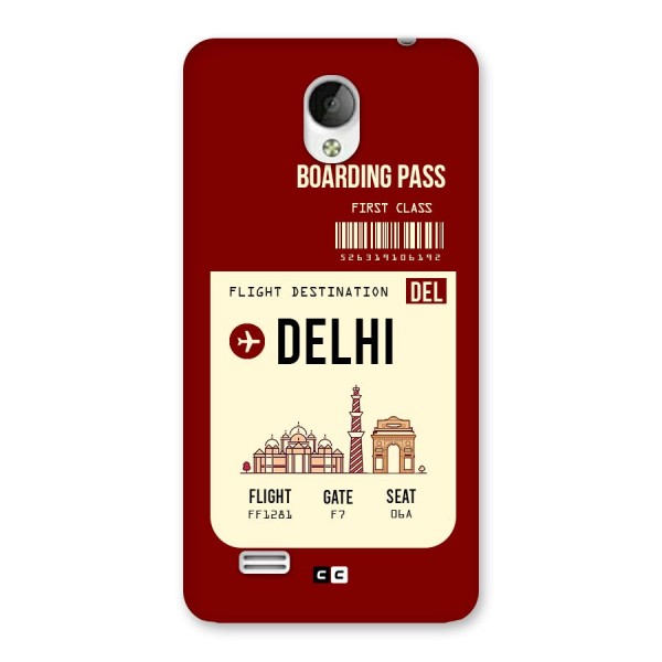 Delhi Boarding Pass Back Case for Vivo Y21
