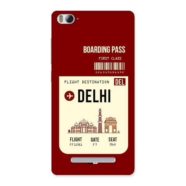 Delhi Boarding Pass Back Case for Xiaomi Mi4i