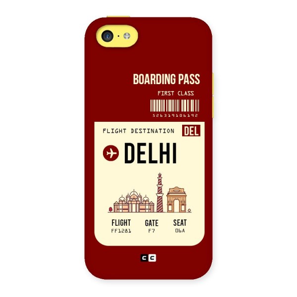 Delhi Boarding Pass Back Case for iPhone 5C