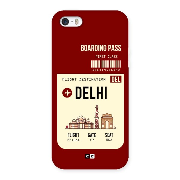 Delhi Boarding Pass Back Case for iPhone 5 5S