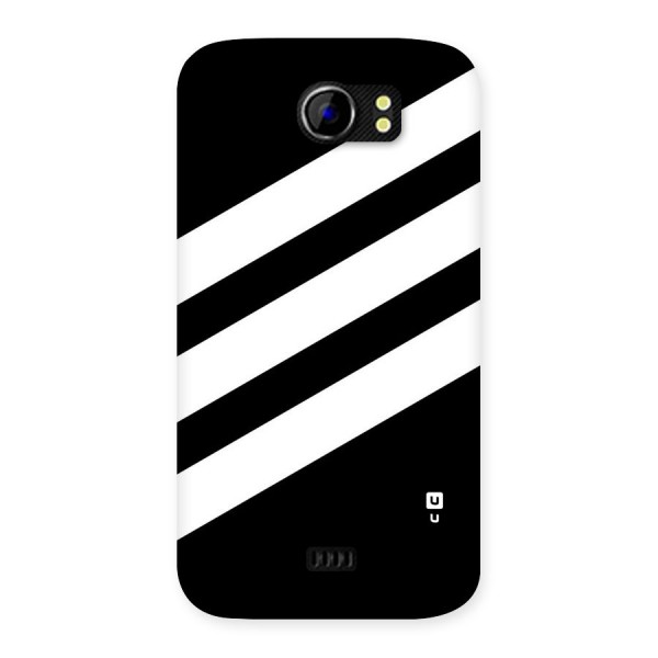 Diagonal Classic Stripes Back Case for Micromax Canvas 2 A110