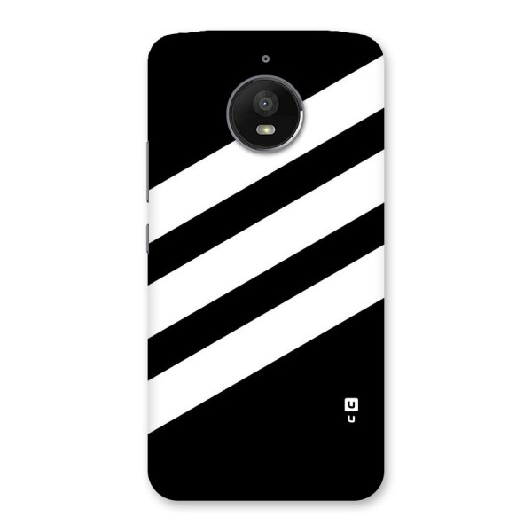 Diagonal Classic Stripes Back Case for Moto E4 Plus