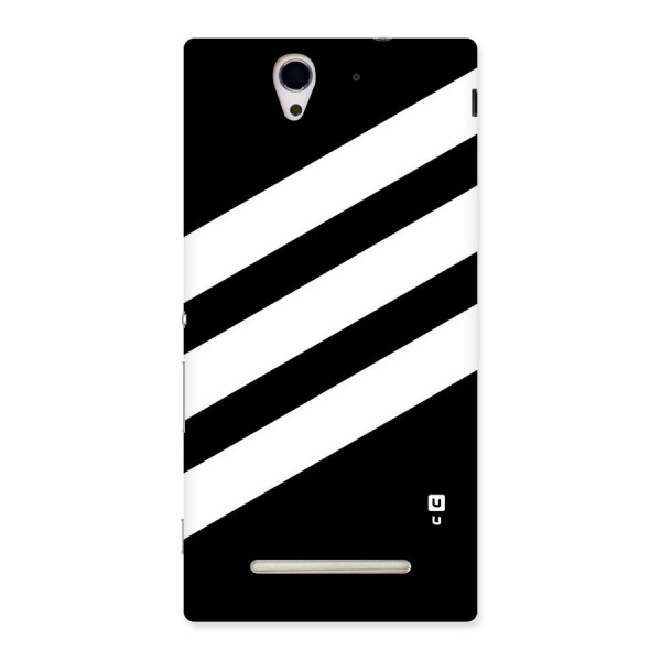Diagonal Classic Stripes Back Case for Sony Xperia C3