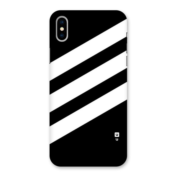 Diagonal Classic Stripes Back Case for iPhone X