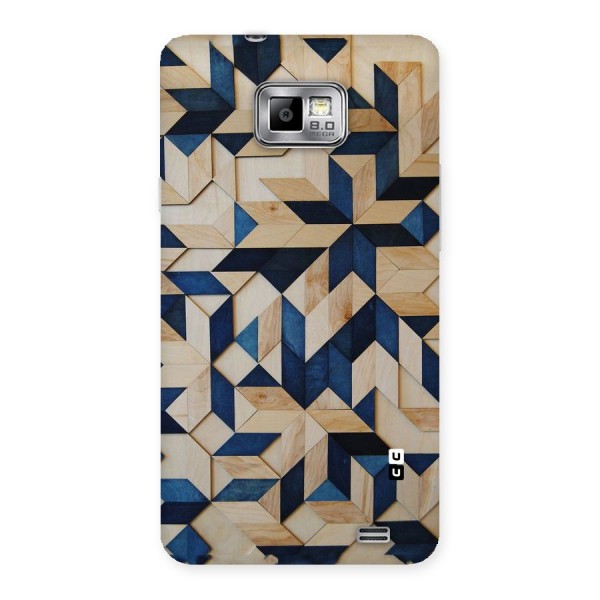 Disorted Wood Blue Back Case for Galaxy S2