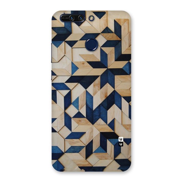 Disorted Wood Blue Back Case for Honor 8 Pro
