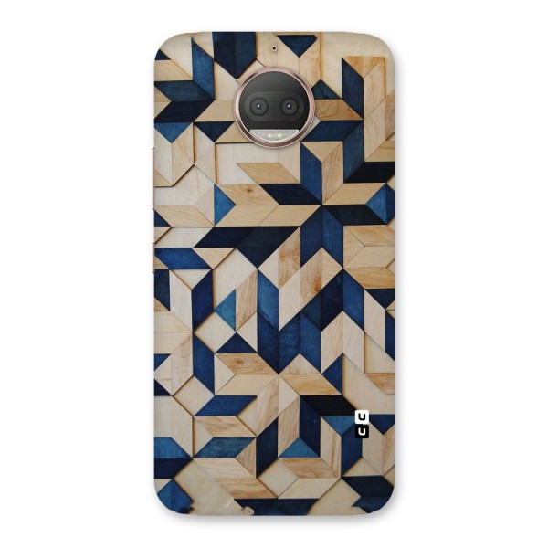 Disorted Wood Blue Back Case for Moto G5s Plus