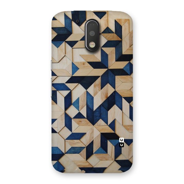 Disorted Wood Blue Back Case for Motorola Moto G4 Plus