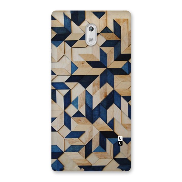 Disorted Wood Blue Back Case for Nokia 3