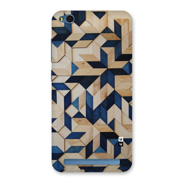 Disorted Wood Blue Back Case for Redmi 5A