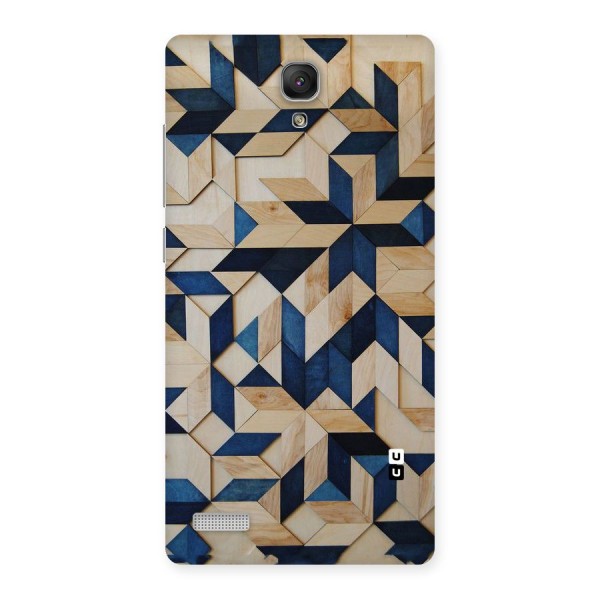 Disorted Wood Blue Back Case for Redmi Note